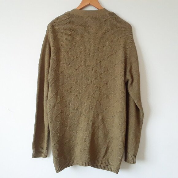 Vintage 90s Lizsport Cotton Oversized Cardigan Sweater - Picture 5 of 10